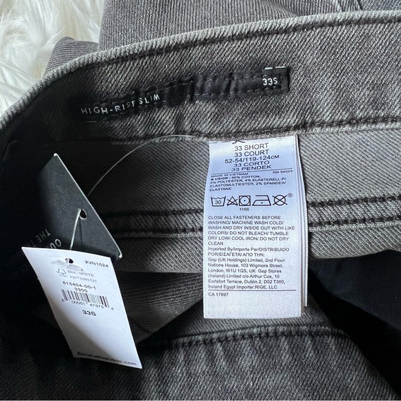 NWT Banana Republic Faded Black High-Rise Slim Size 33S - Picture 5 of 5